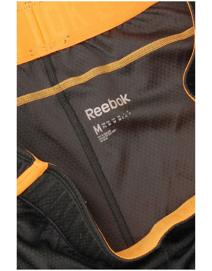 REEBOK Womens Sport Shorts UK 14 Medium  Black Polyester