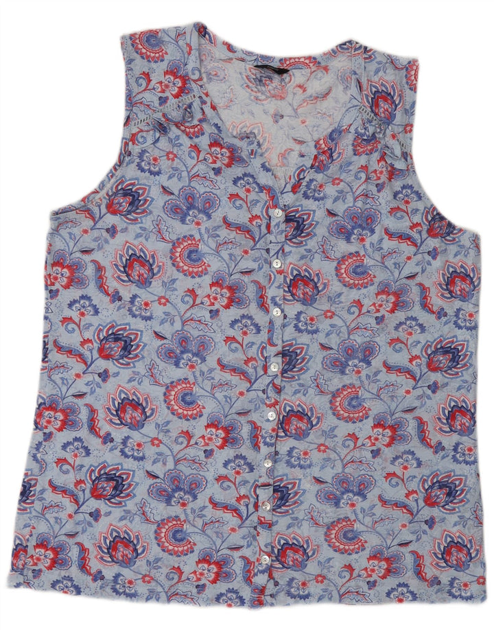 Camicetta senza maniche da donna M&Co UK 14 Grande poliestere floreale blu