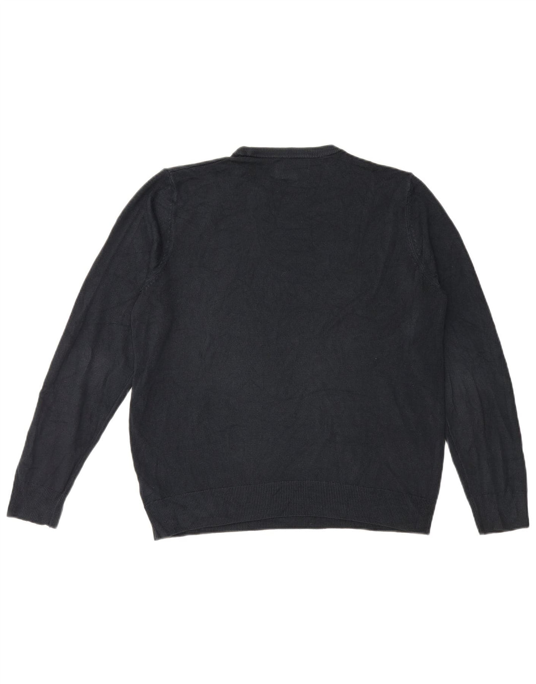 Maglione maglione girocollo da uomo Marks & Spencer grande acrilico blu navy