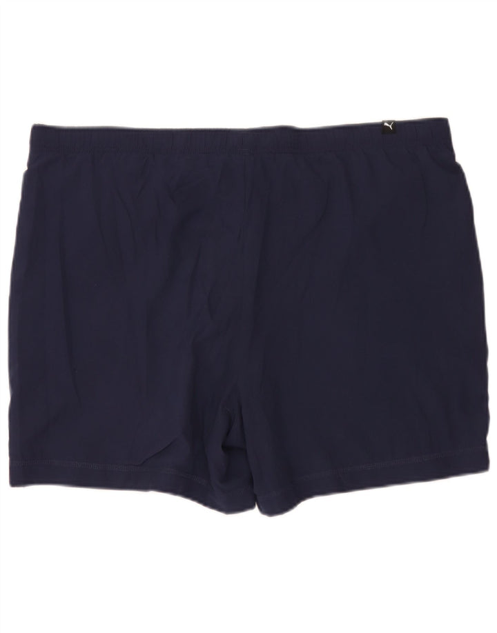 Pantaloncini sportivi da uomo Puma Large in poliestere blu navy
