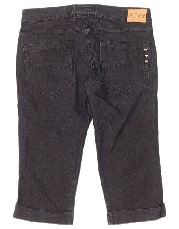 Pantaloncini di jeans Bermuda da donna Armani W29 L18 cotone blu navy
