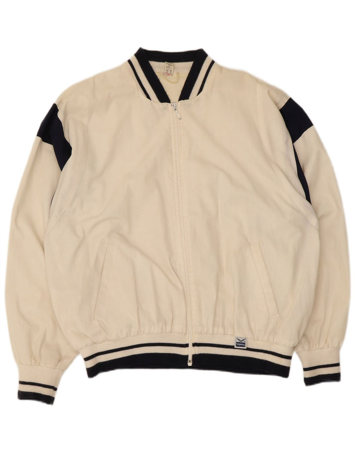 Giubbotto bomber da uomo Trigema IT 52 XL Poliestere color block bianco