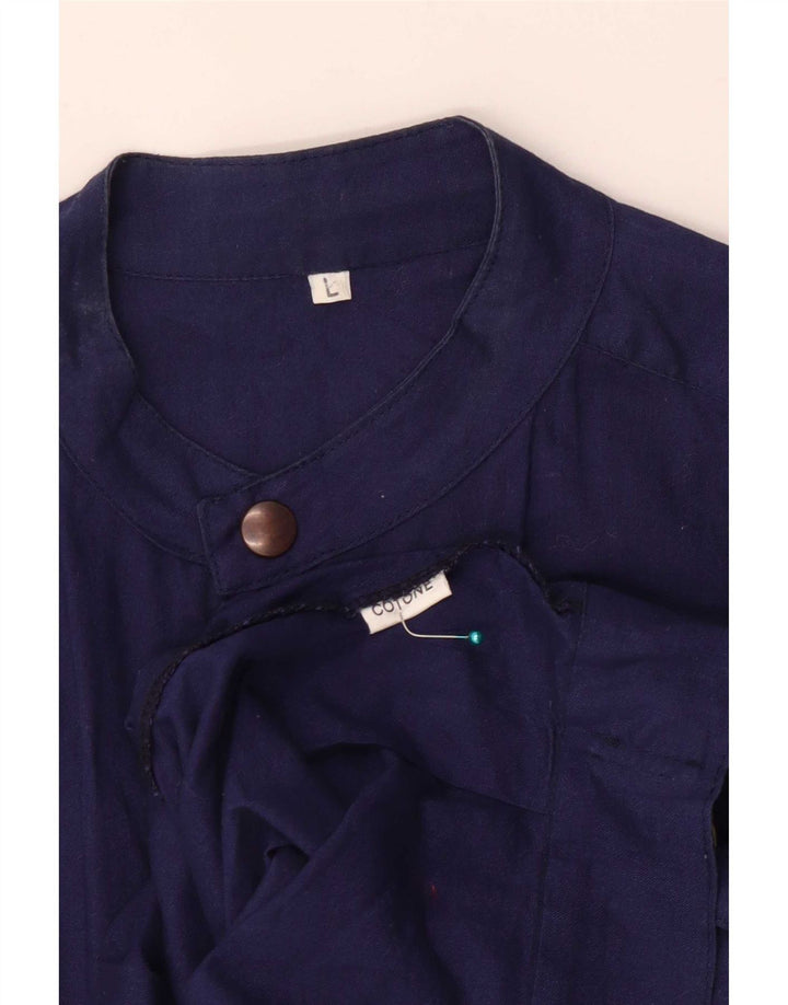 Gilet da uomo vintage UK 40 grande cotone blu navy