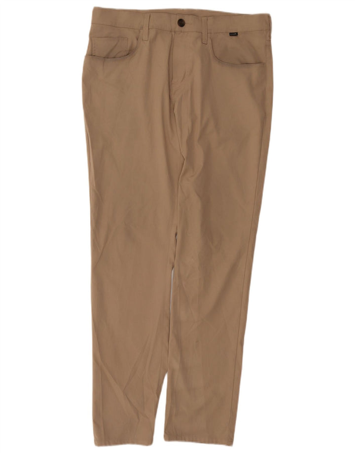 Pantaloni casual slim vintage da uomo W33 L31 Poliestere beige