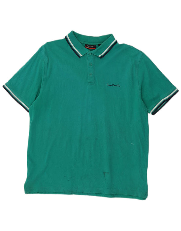 Polo Pierre Cardin da uomo vestibilità regolare XL verde a righe
