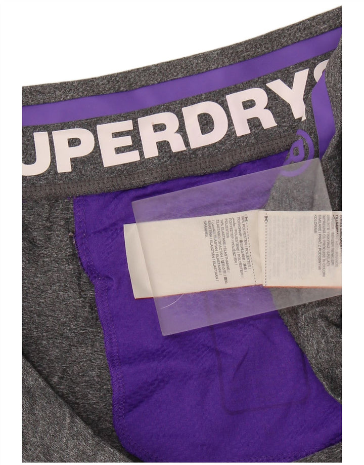 Leggings capri con grafica da donna SUPERDRY UK 14 grande poliestere grigio