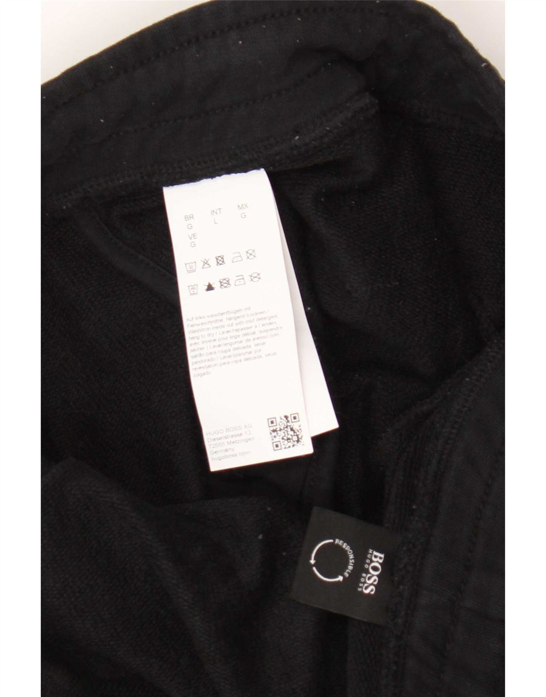 Pantaloncini sportivi da uomo Hugo Boss grandi in cotone nero