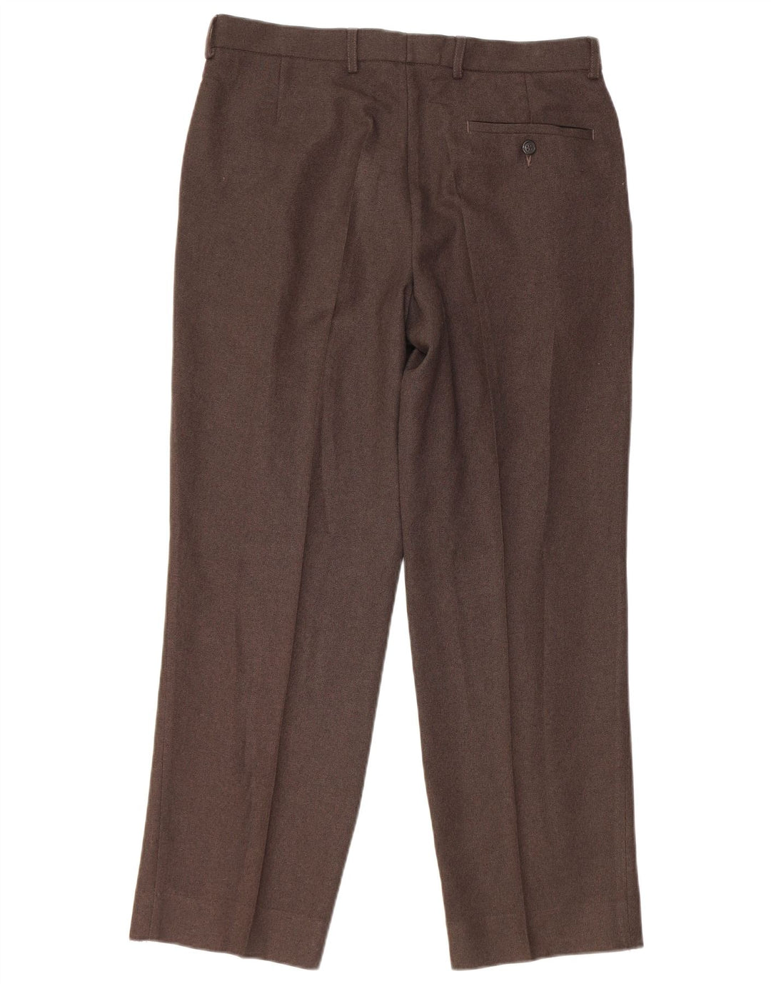 Pantaloni chino dritti da uomo Marks & Spencer W34 L29 poliestere marrone