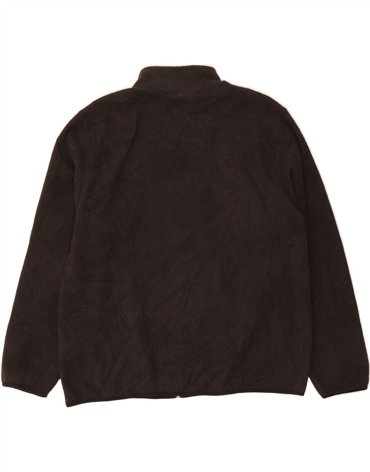 IZOD Mens Fleece Jacket UK 44 2XL Black Polyester Vintage Izod and Second-Hand Izod from Messina Hembry 