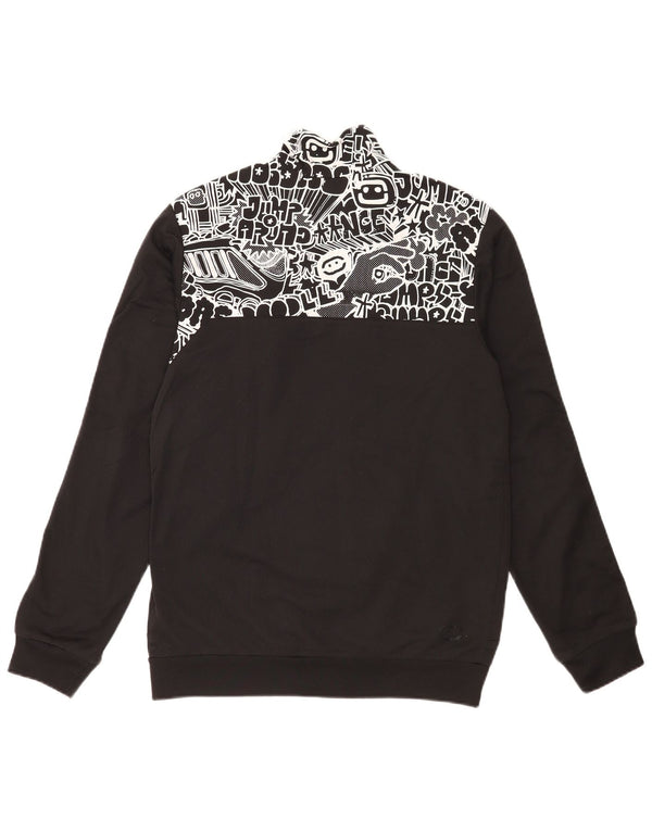 Giacca sportiva da uomo Adidas, giacca media, nera, geometrica, in poliestere sportivo