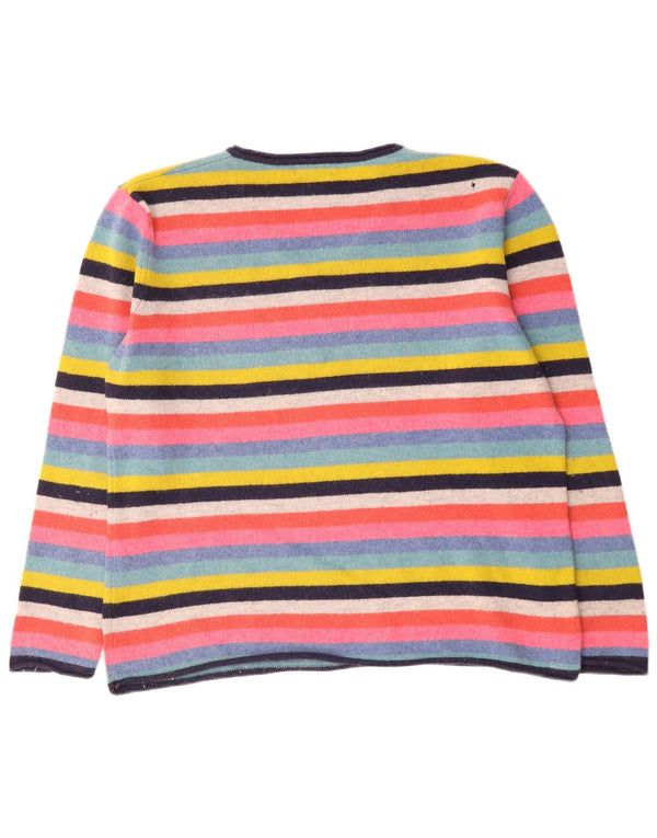 Maglione da donna con scollo a V Brookshire UK 18 XL a righe multicolore
