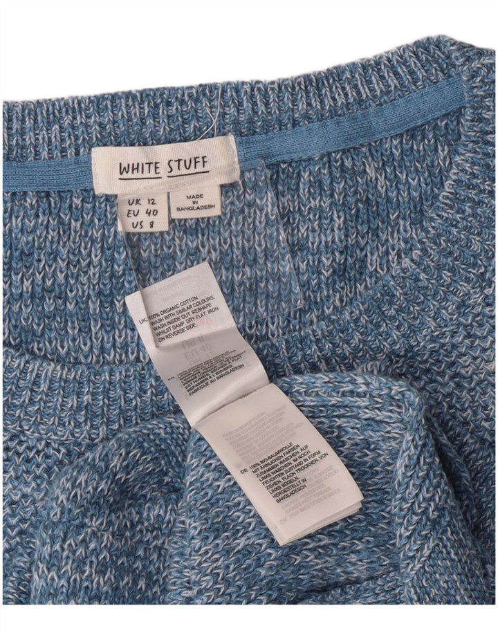 Maglione maglione girocollo da donna White Stuff UK 12 Cotone blu medio