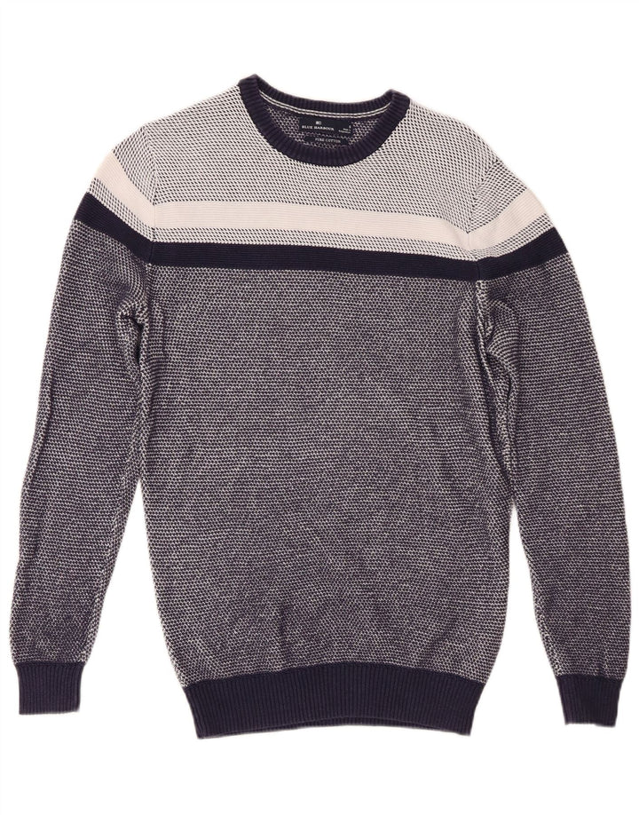 Maglione maglione girocollo da uomo Marks & Spencer blu Harbour piccolo blu navy