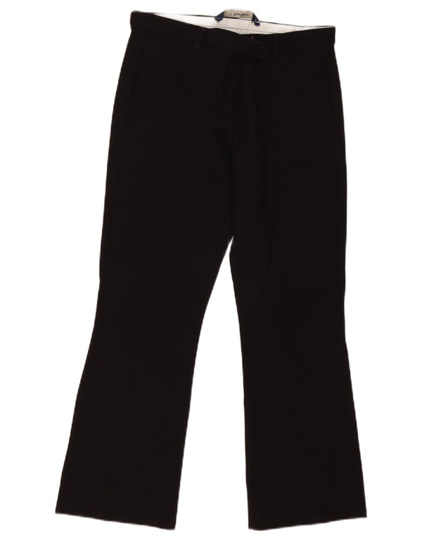 Pantaloni casual Bootcut da donna Max Mara UK 10 Small W30 L27 Cotone nero