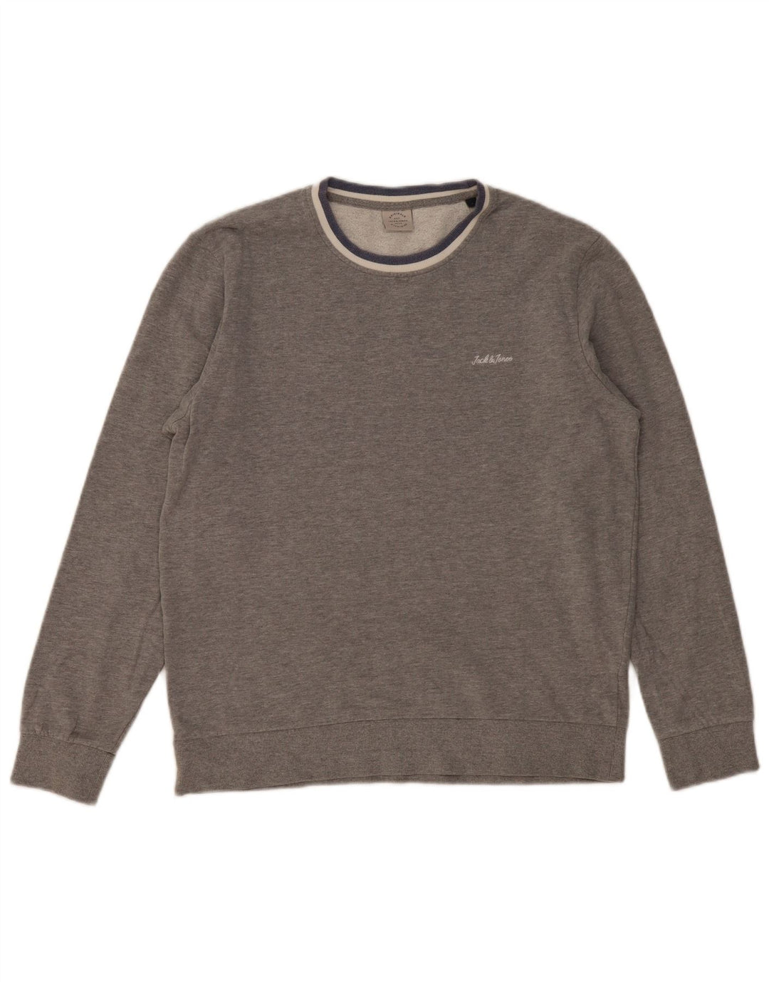 Jack & Jones Felpa da uomo Maglione grande in cotone grigio