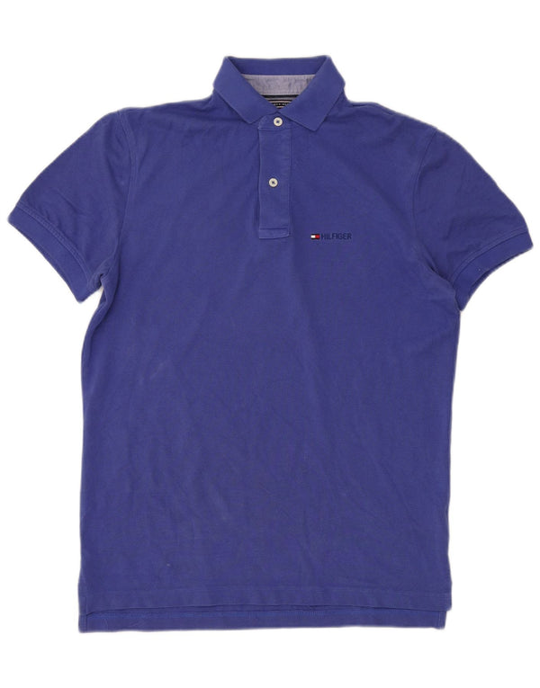 TOMMY HILFIGER Polo da uomo piccola in cotone blu