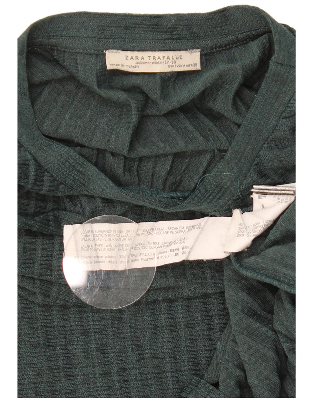 Abito a trapezio oversize a maniche lunghe Trafaluc da donna Zara UK 14 Verde medio