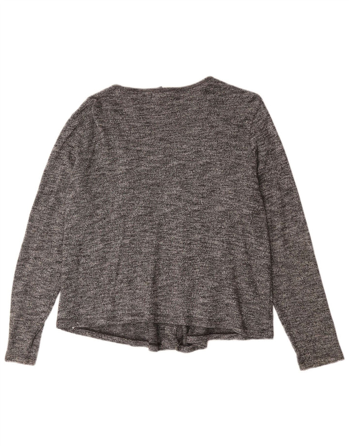 Maglione cardigan aperto da donna Gap UK 14 Cotone screziato grigio medio