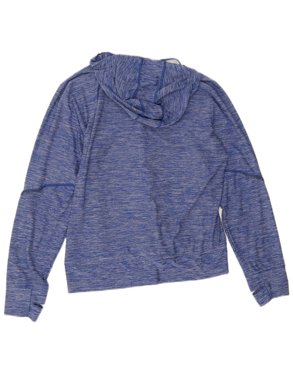 Maglione con cappuccio e zip da uomo Fila in poliestere chiazzato blu navy medio