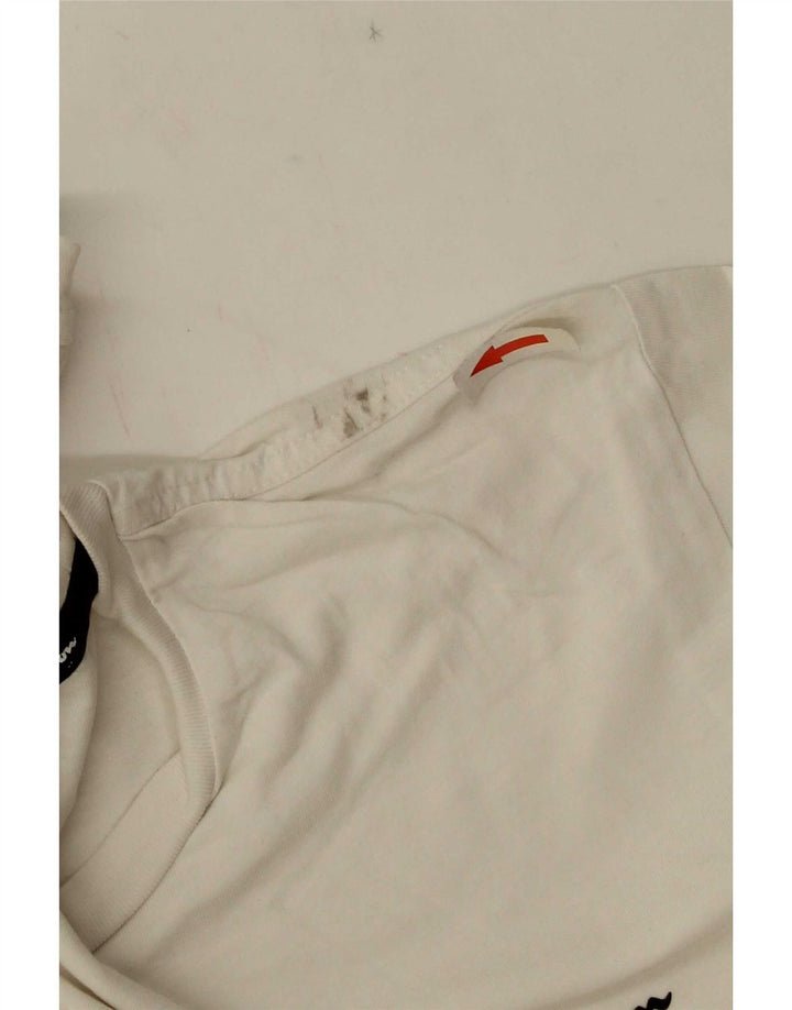 T-shirt da uomo Champion Top in cotone bianco medio