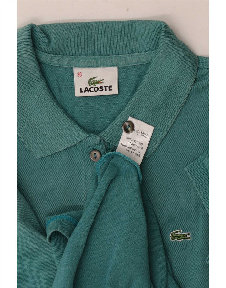 Polo da donna Lacoste taglia 36 piccola in cotone turchese