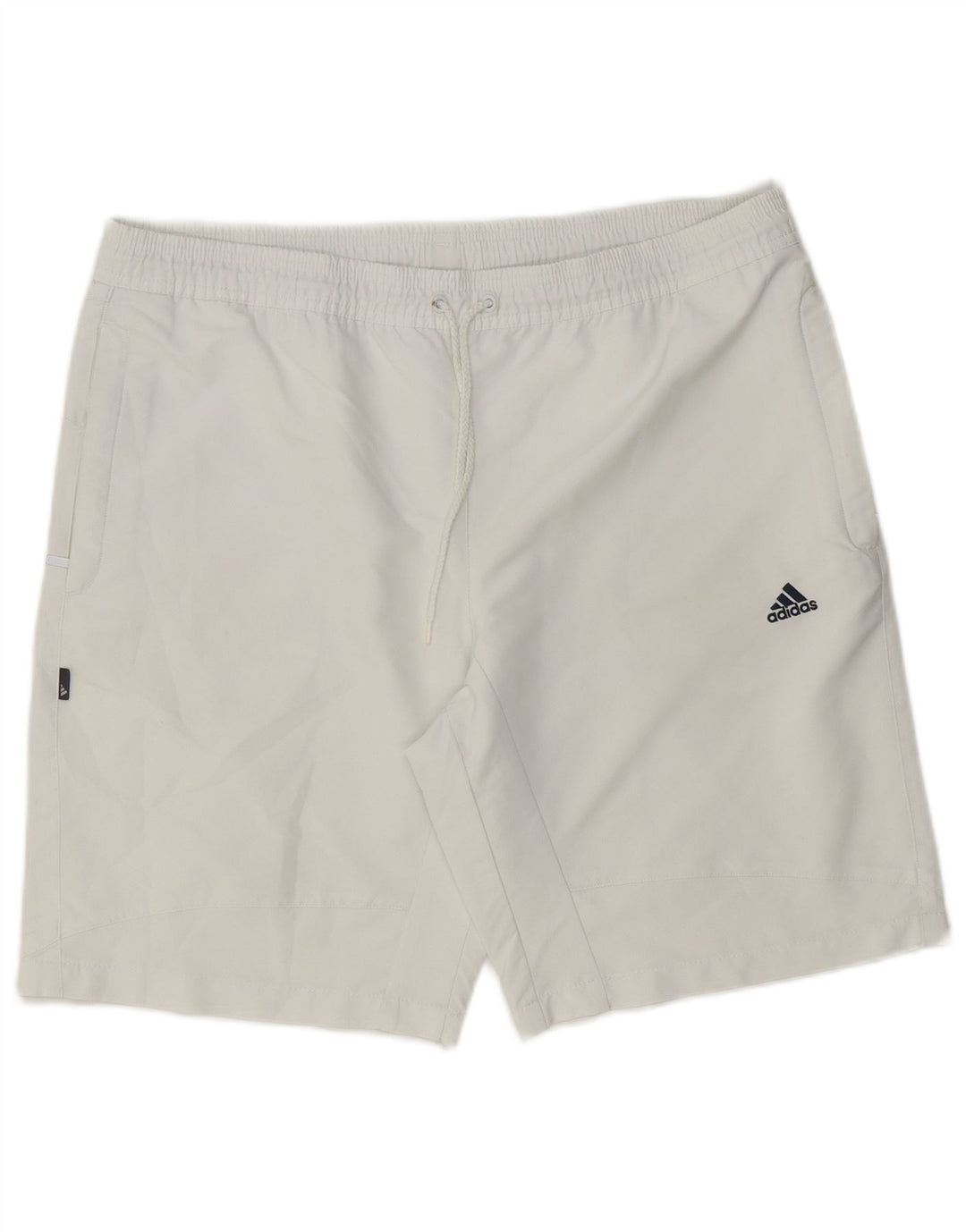 Pantaloncini sportivi Adidas da uomo di colore bianco medio in poliestere