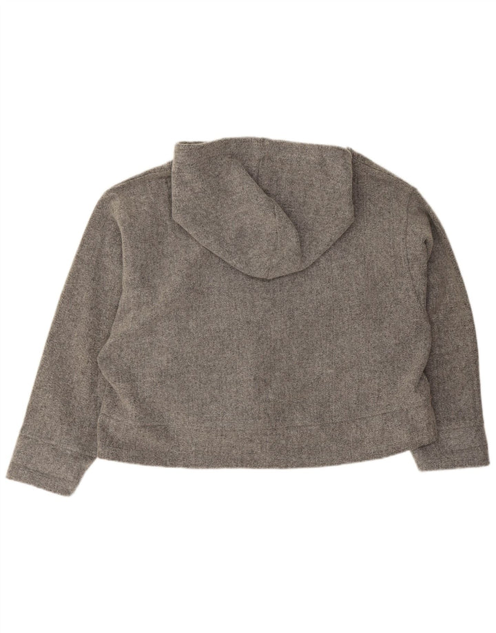 Maglione oversize con cappuccio da donna Zara UK 14 Acrilico grigio medio