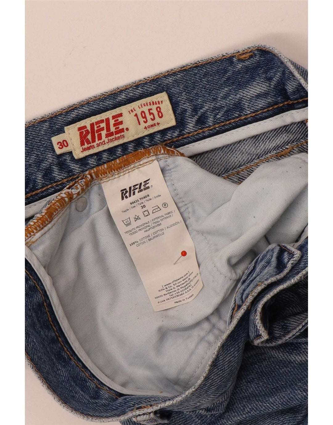 Jeans dritti Luke da donna Rifle W30 L32 cotone blu
