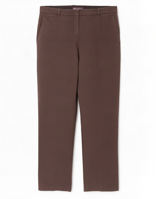 Pantaloni casual dritti da donna Marks & Spencer UK 14 Large W34 L30 Grigio