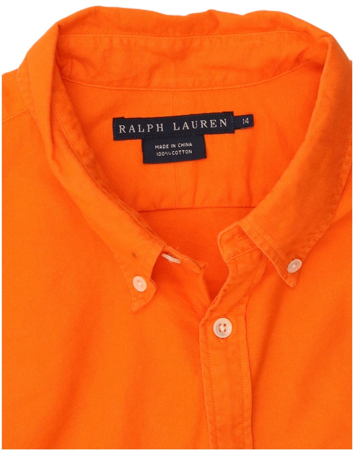 Camicia Ralph Lauren per ragazzi 13-14 anni in cotone arancione