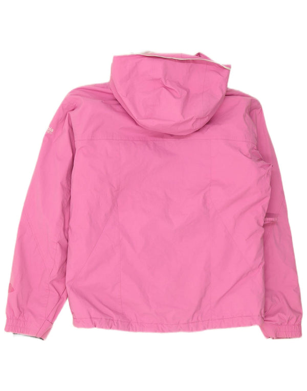 Giacca antipioggia con cappuccio da donna Columbia UK 14 nylon rosa medio
