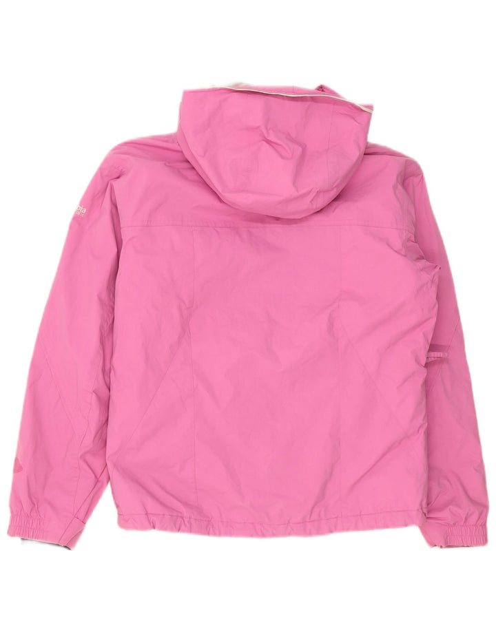 Giacca antipioggia con cappuccio da donna Columbia UK 14 nylon rosa medio