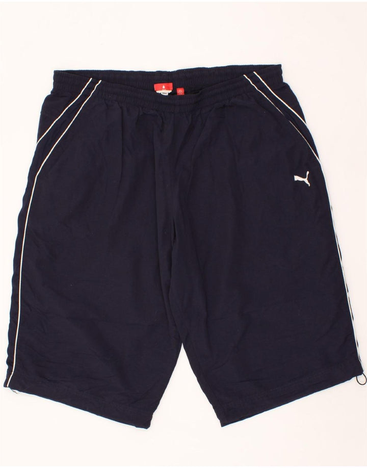 PUMA Mens Sport Shorts XL Navy Blue Vintage Puma and Second-Hand Puma from Messina Hembry 