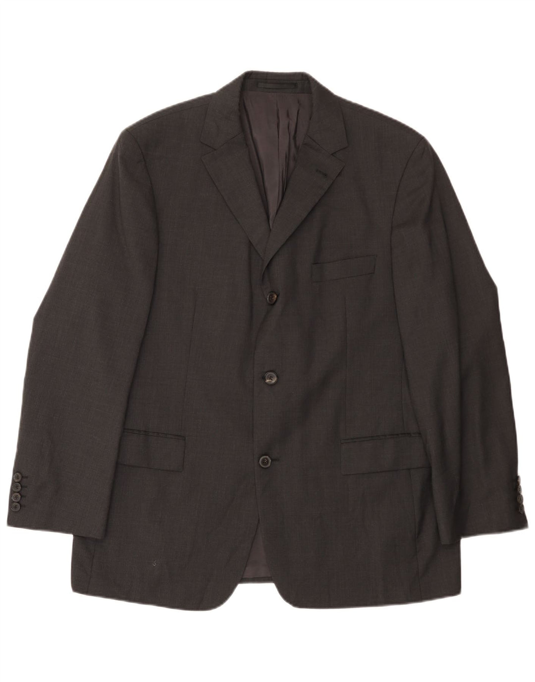 Giacca blazer da uomo a 3 bottoni Hugo Boss UK 40 grande lana grigia