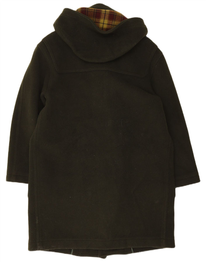 Montgomery con cappuccio da donna vintage UK 14 verde medio