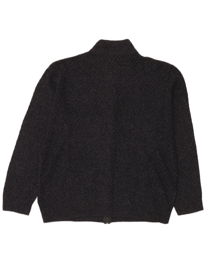 Maglione cardigan con zip intera da uomo Marks & Spencer 2XL Acrilico chiazzato grigio