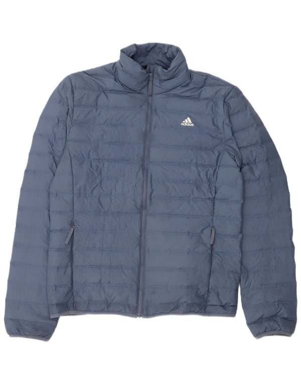 Giacca imbottita da donna Adidas UK 16 Large Blu Poliestere