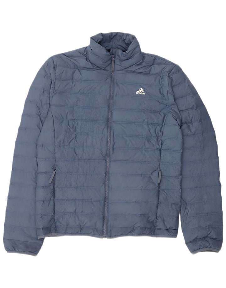 Giacca imbottita da donna Adidas UK 16 Large Blu Poliestere