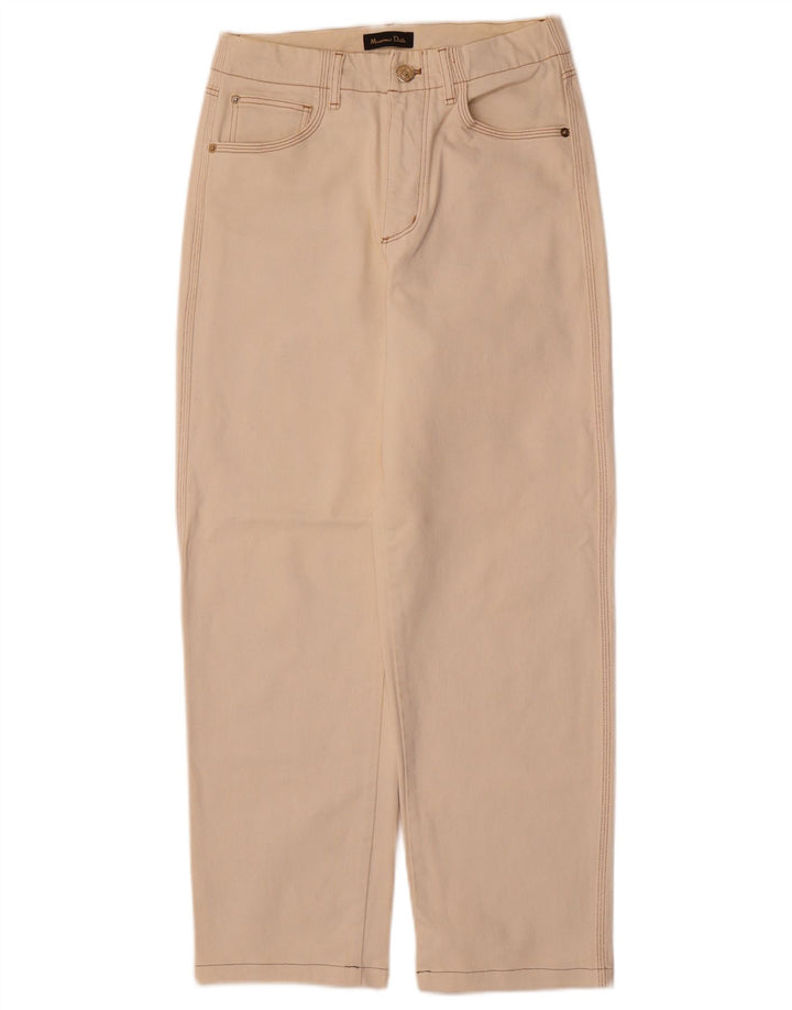 MASSIMO DUTTI Womens Straight Jeans EU 36 XS W26 L27 Beige