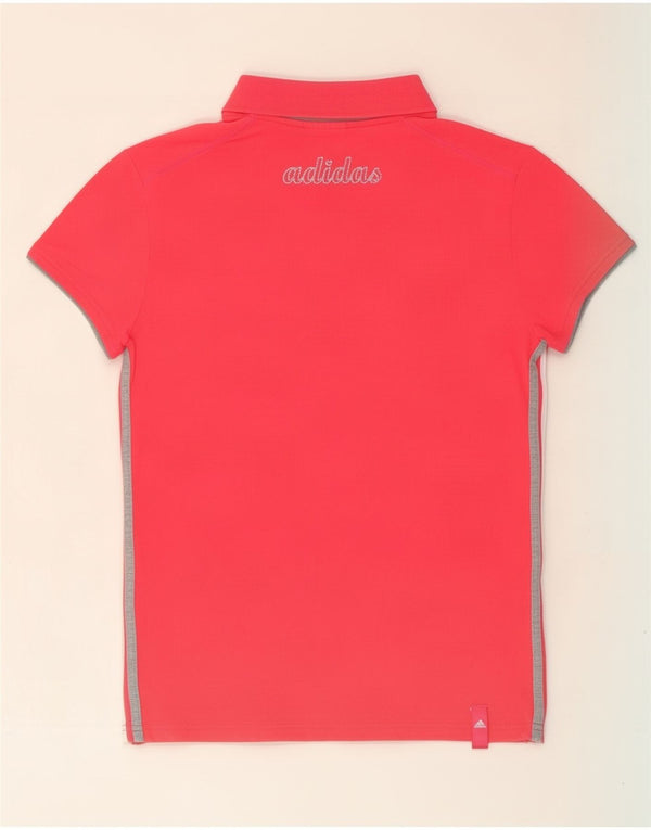 Polo grafica da donna Adidas UK 12 media rossa in cotone