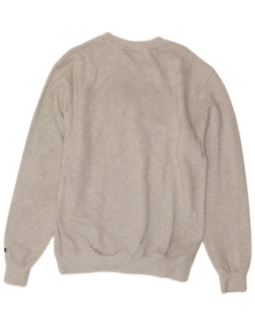 Felpa grafica da uomo Champion, maglione, cotone grigio medio