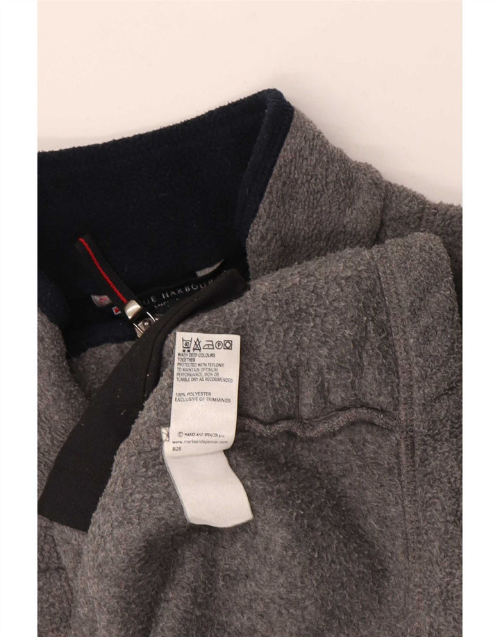 Gilet in pile Marks & Spencer da uomo blu Harbour UK 40 grande poliestere grigio