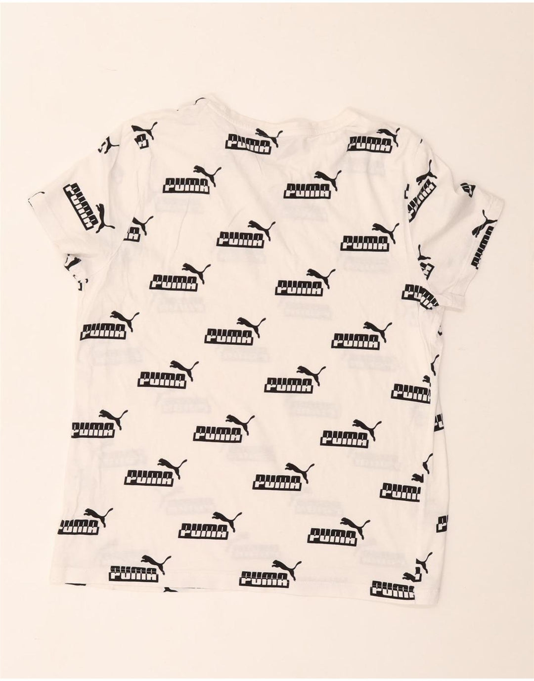 T-shirt grafica da donna Puma UK 16 grande bianca