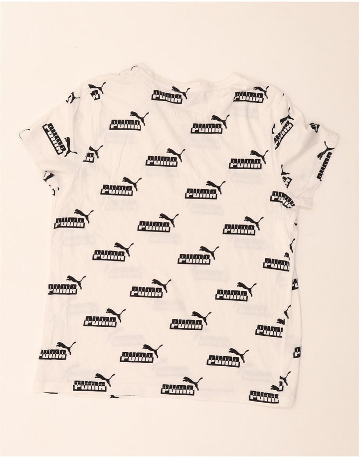 T-shirt grafica da donna Puma UK 16 grande bianca