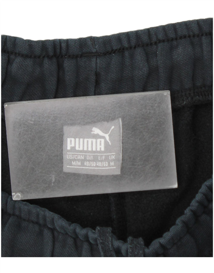 Pantaloni da tuta dritti da uomo Puma Joggers medio cotone nero
