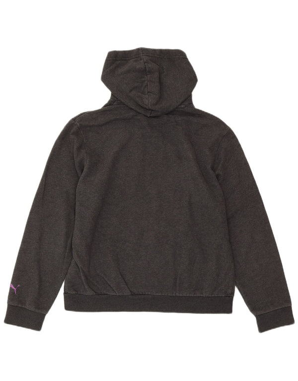 Felpa con cappuccio grafica da donna PUMA UK 14 grande cotone grigio