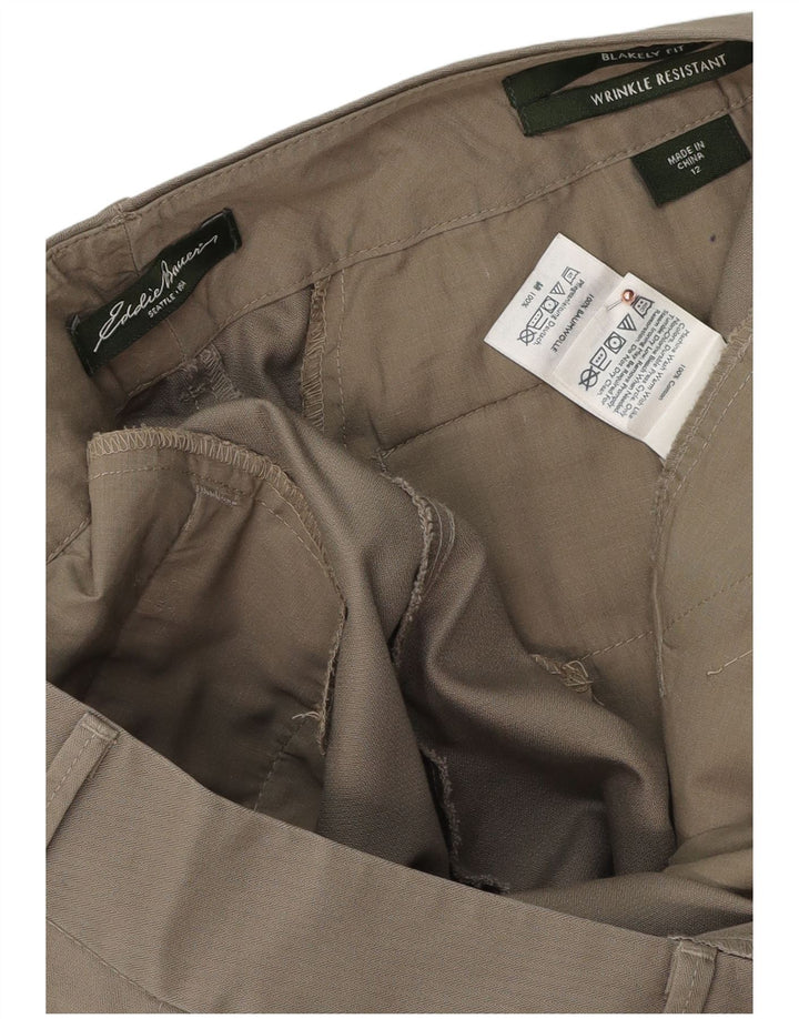 Pantaloni casual da donna EDDIE BAUER Blakely Fit US 12 Large W34 L34 Grigio