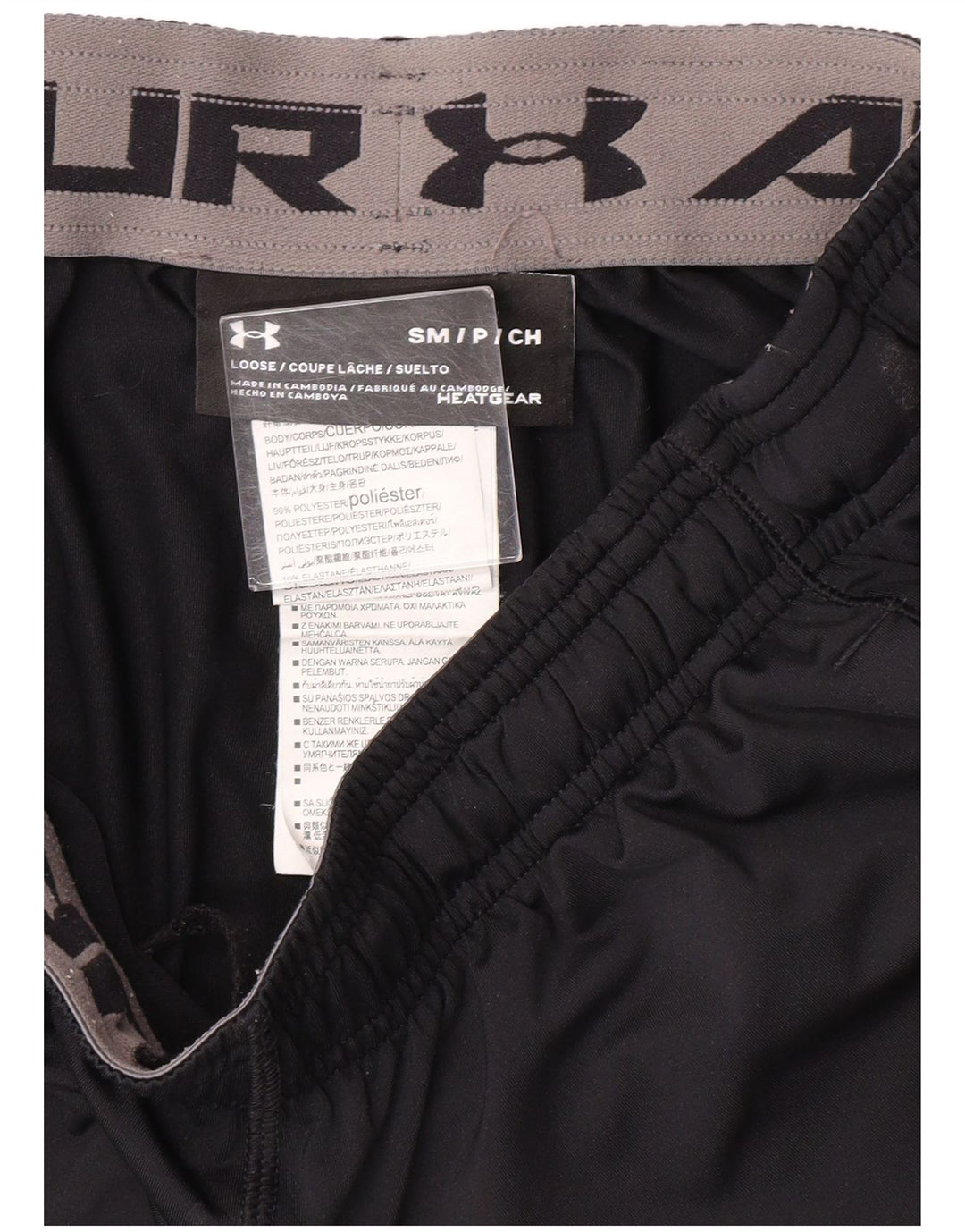 Pantaloncini sportivi da uomo UNDER ARMOUR piccoli sportivi in poliestere nero