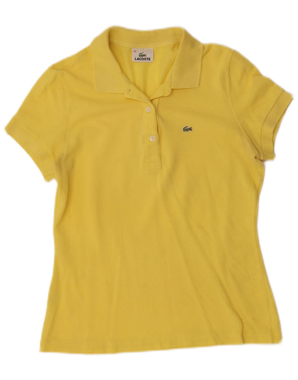 Polo da donna Lacoste taglia 38 cotone giallo medio