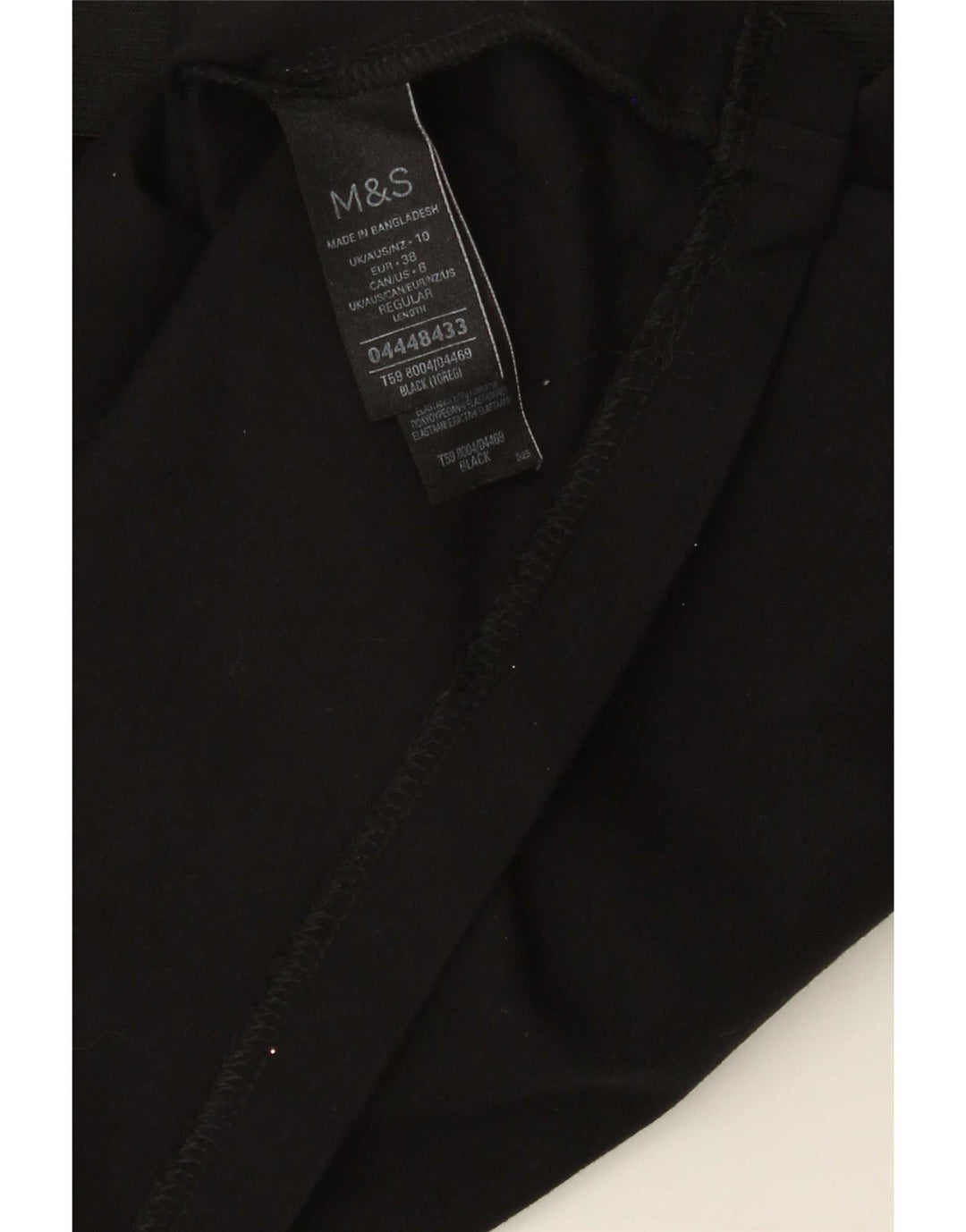 Gonna a trapezio da donna Marks & Spencer UK 10 piccola W27 viscosa nera